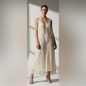 Elegant Cream Lace Dress